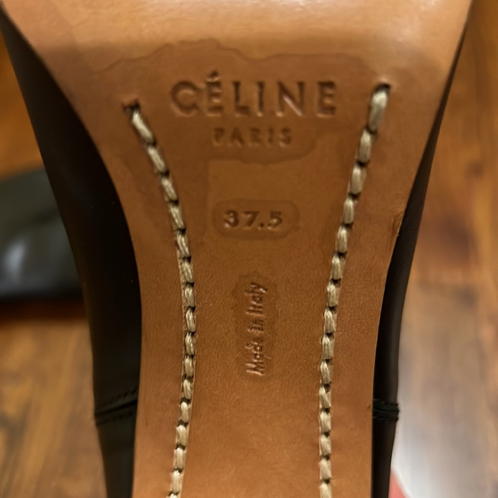 CELINE High Leather Heeled Boots! 👢 - Picture 7 of 8